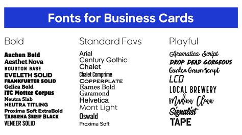 17 Best Fonts For Business Cards That Leave an Impression.